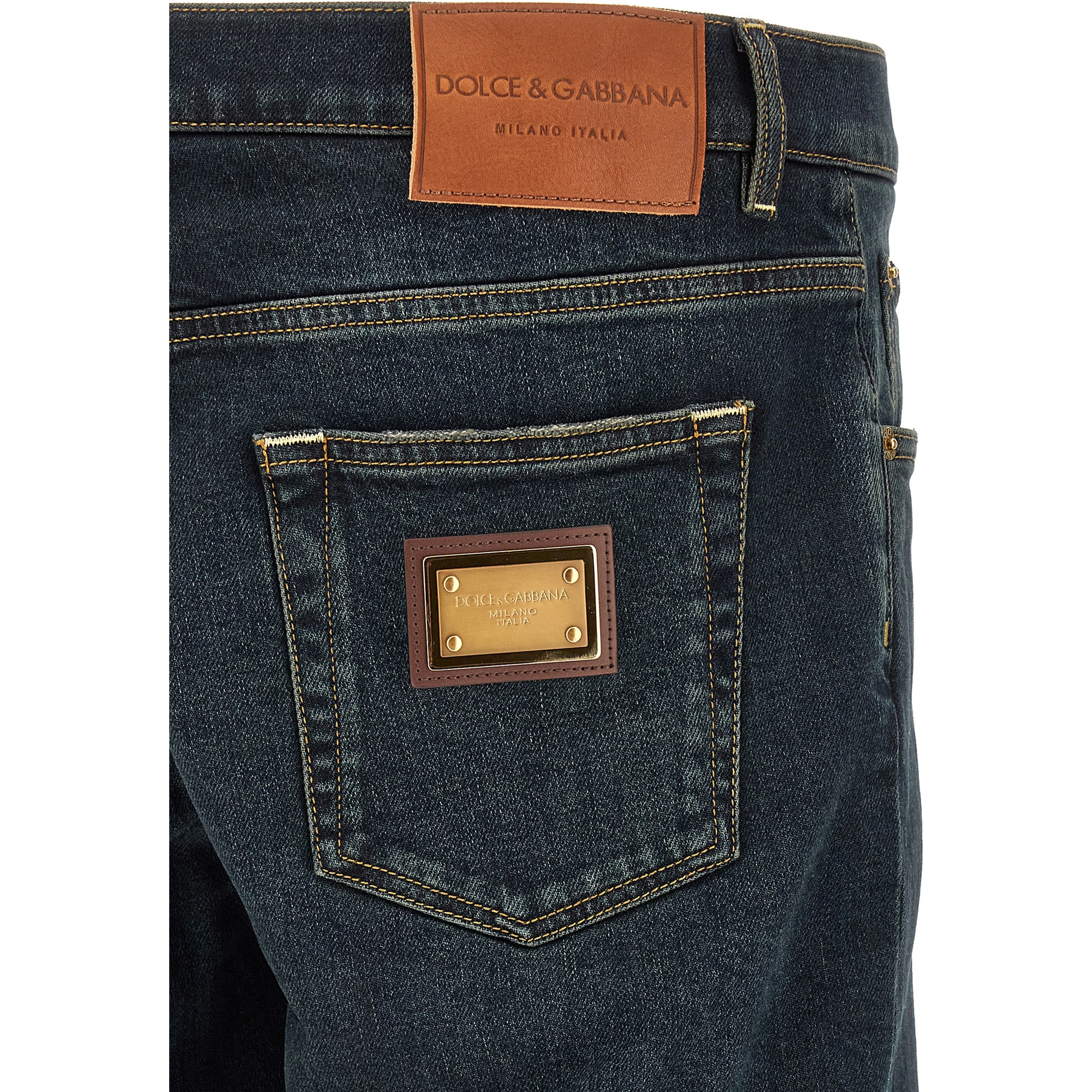 Blue Cotton Skinny Jeans