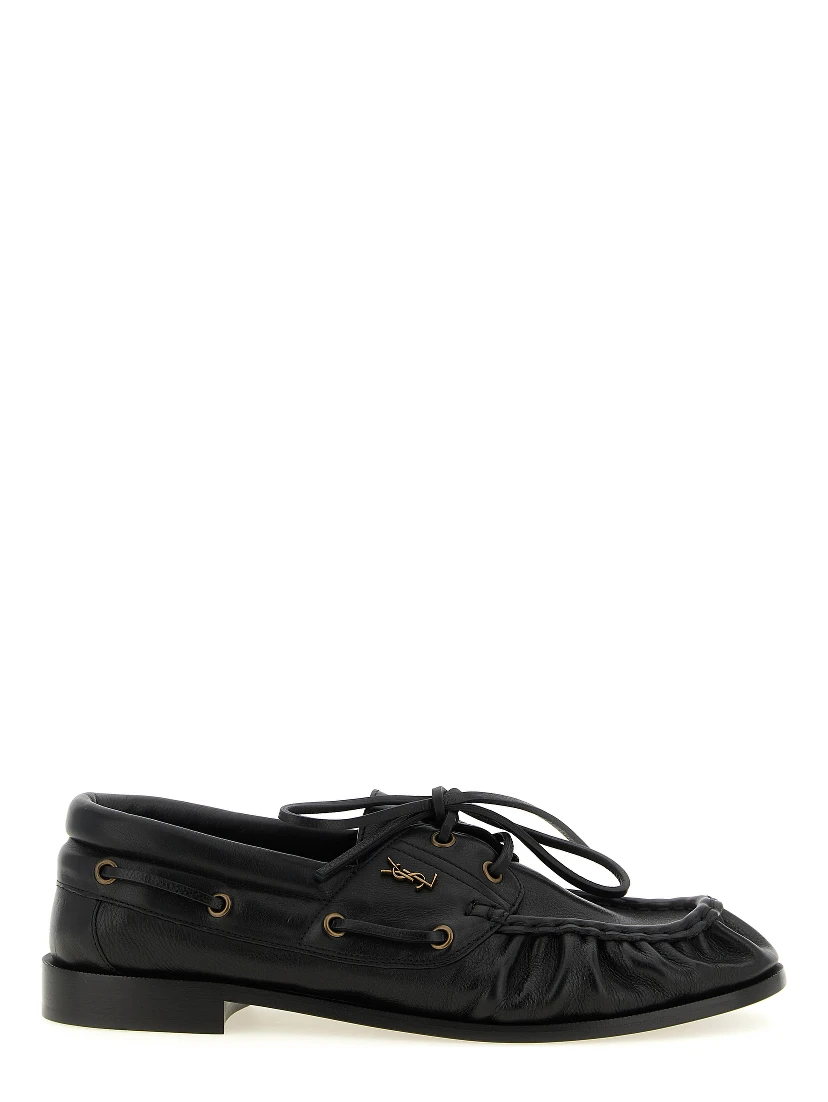 Black Calfskin Slip-On Loafers