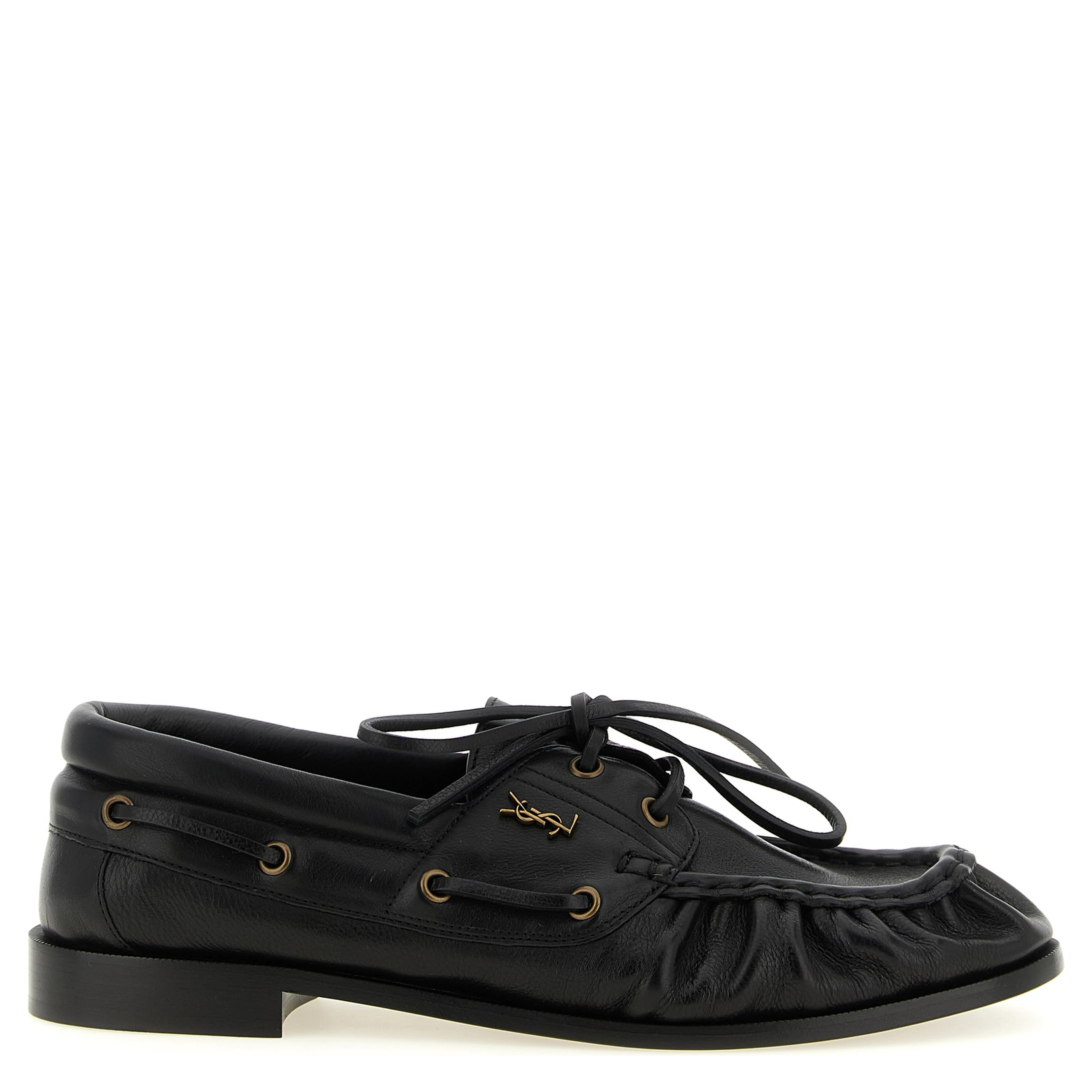 Black Calfskin Slip-On Loafers