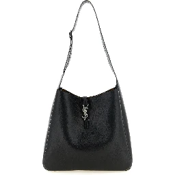 Black Calfskin Shoulder Bag