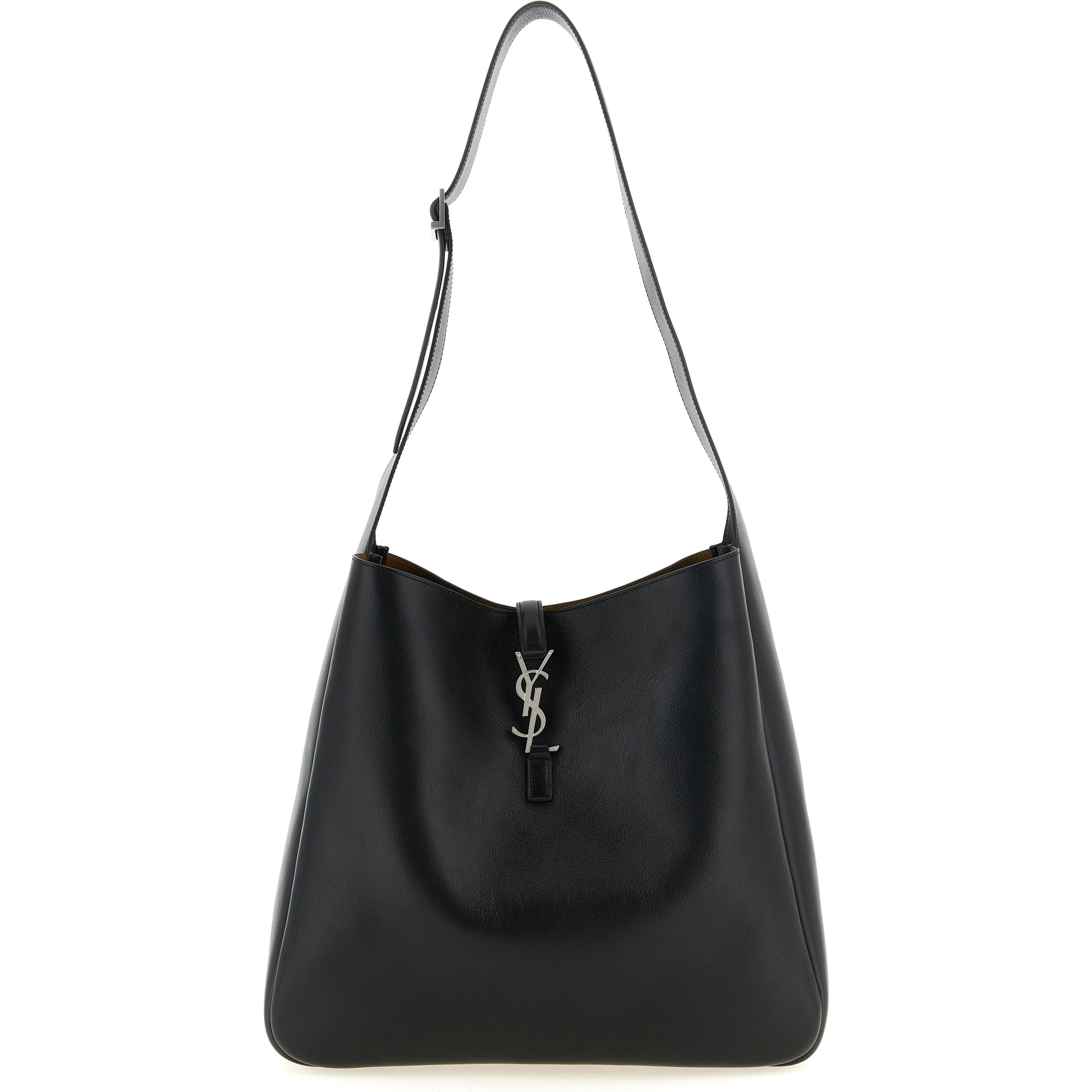 Black Calfskin Shoulder Bag