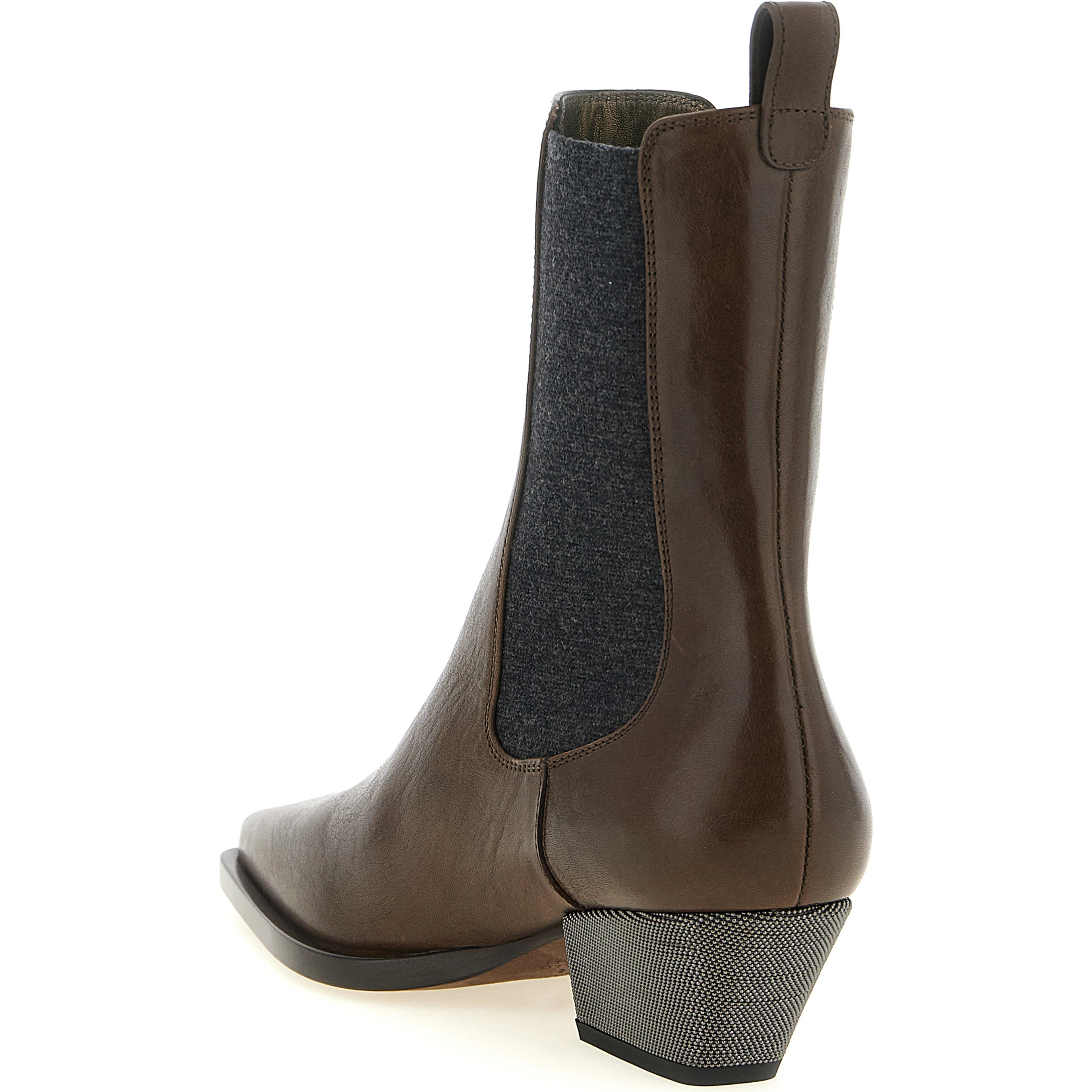 Brown Cowhide Chelsea Boots