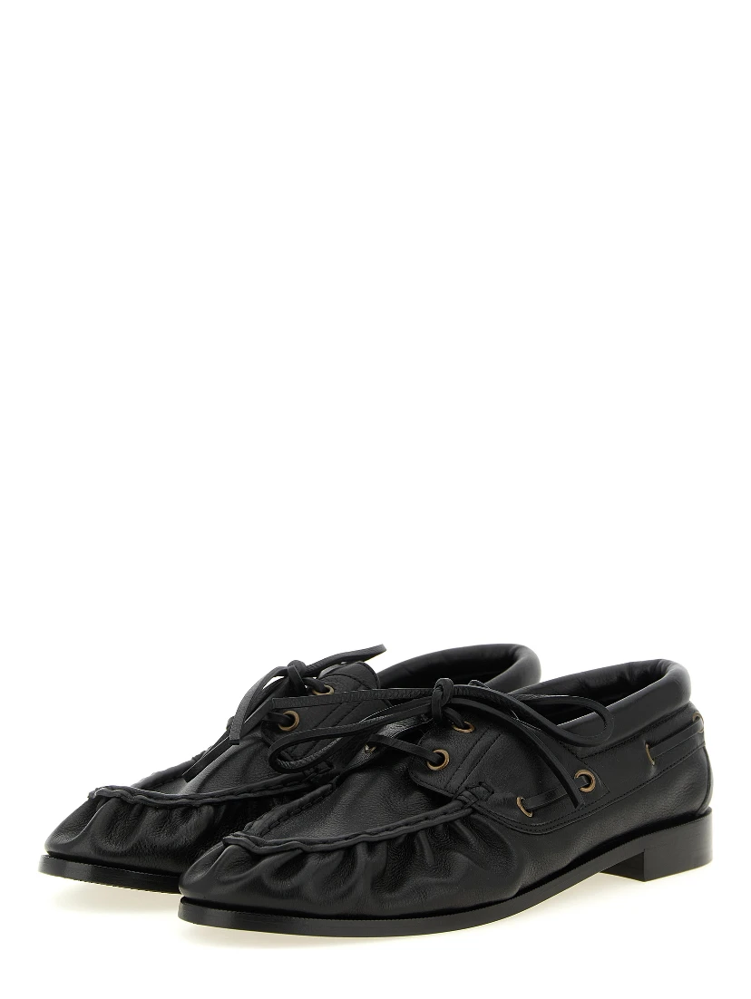 Black Calfskin Slip-On Loafers