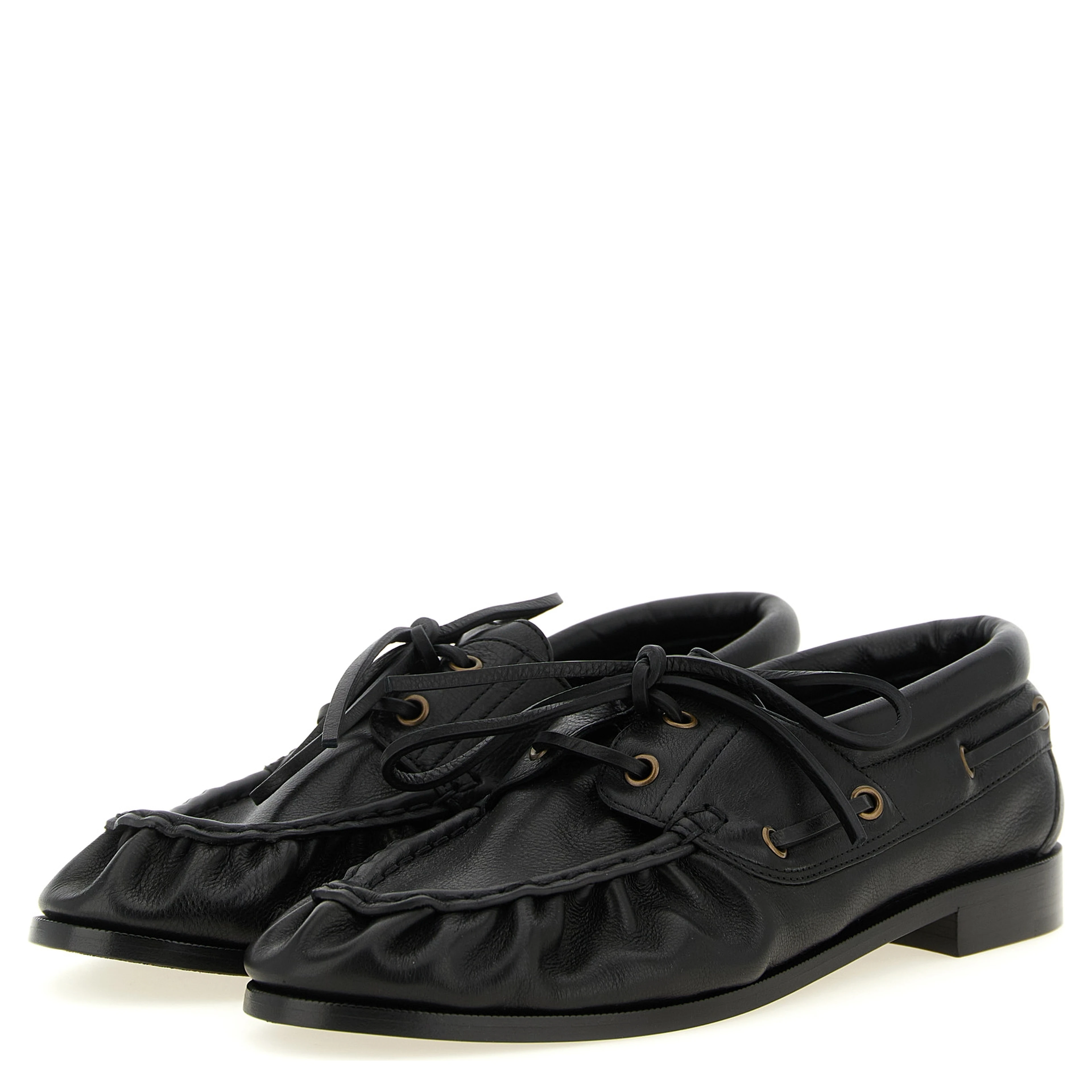 Black Calfskin Slip-On Loafers