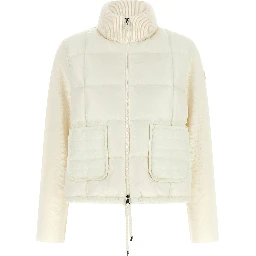 White Virgin Wool Full-Length Jacket