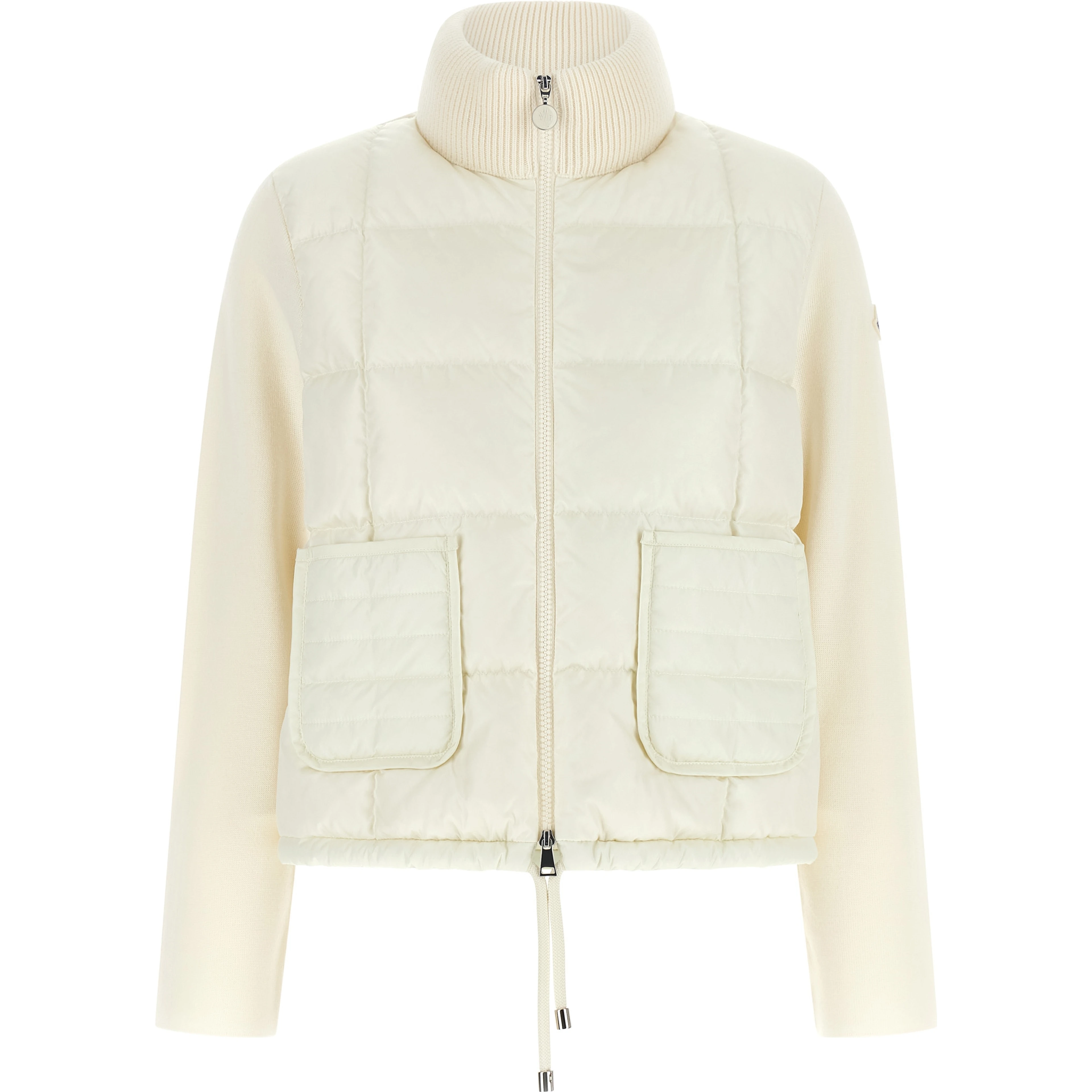 White Virgin Wool Full-Length Jacket