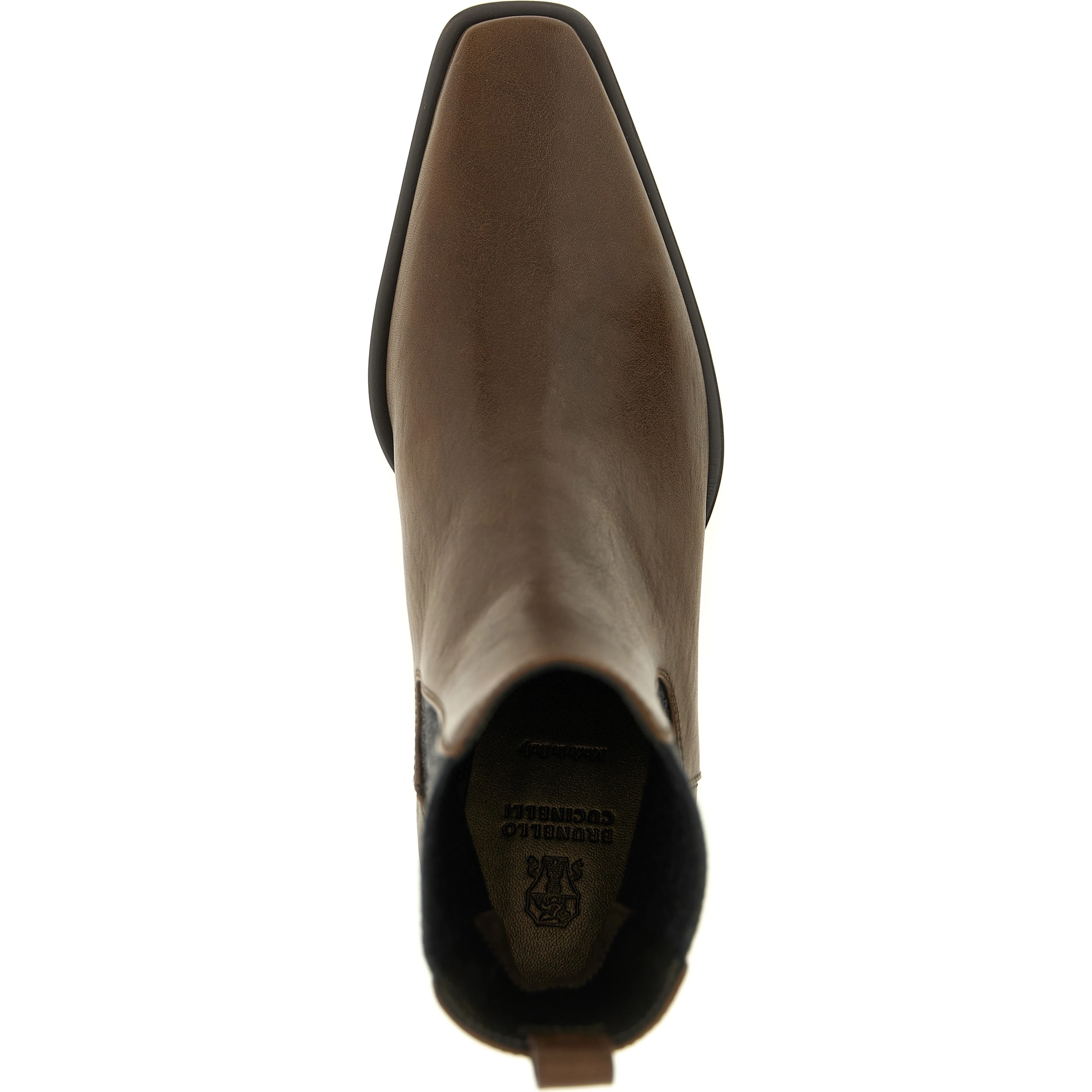 Brown Cowhide Chelsea Boots