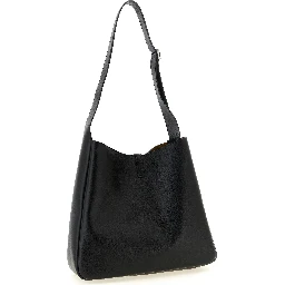 Black Calfskin Shoulder Bag