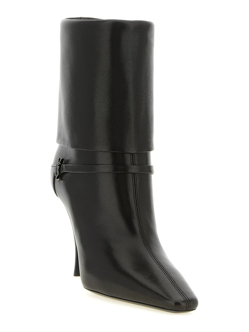 Brown Lamb Leather Ankle Boots