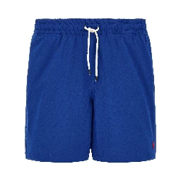 Blue Polyester Swim Shorts