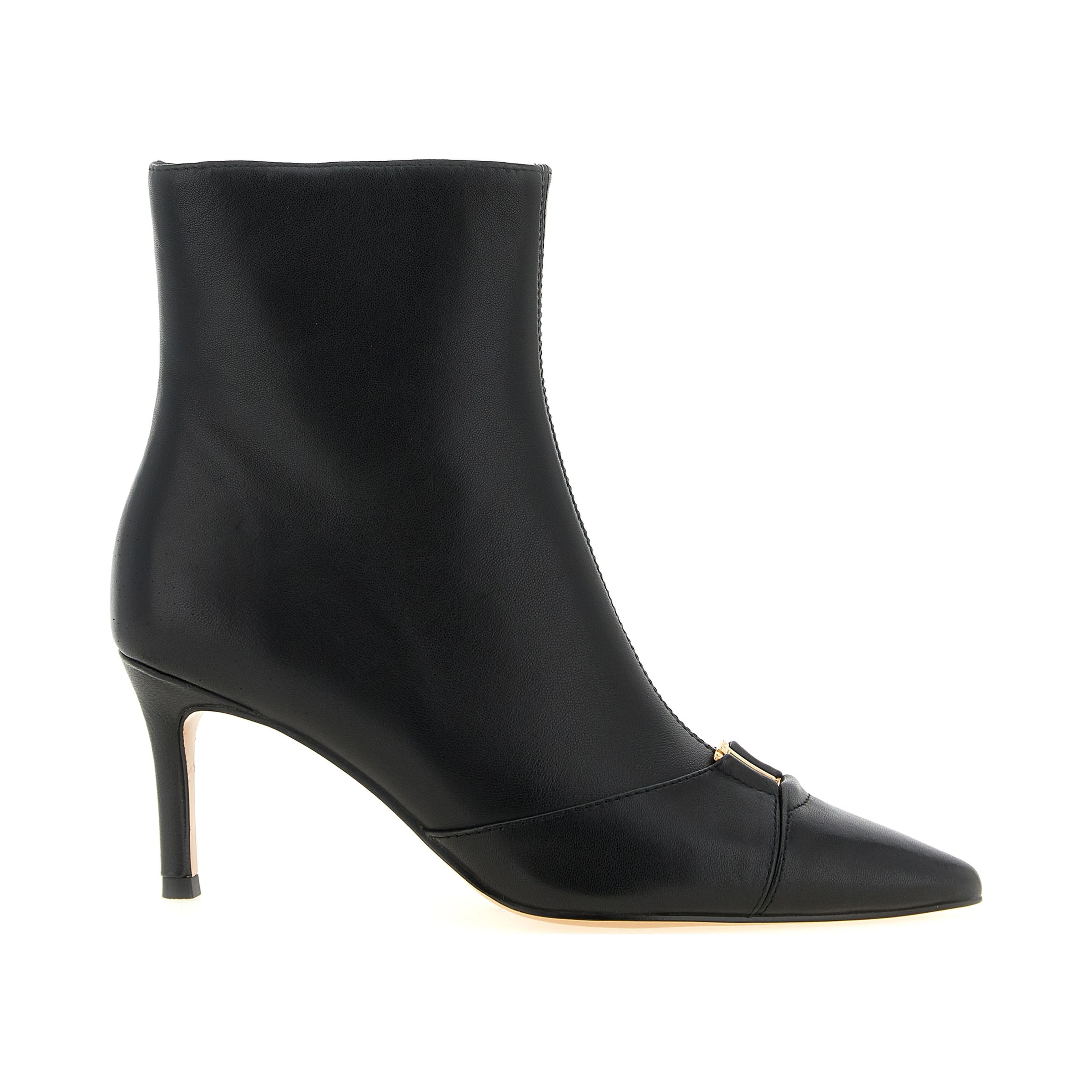 Black Leather Ankle Boots