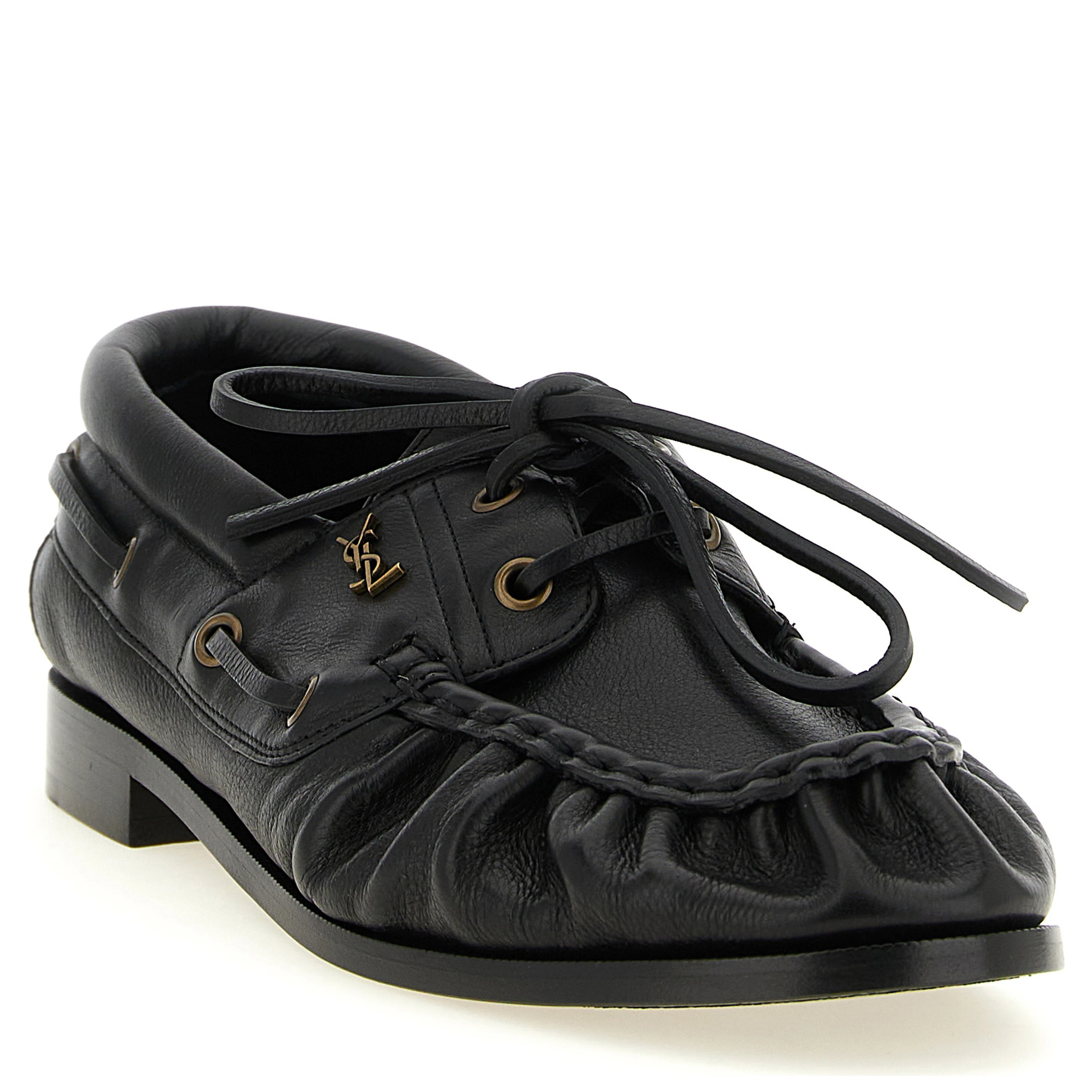 Black Calfskin Slip-On Loafers