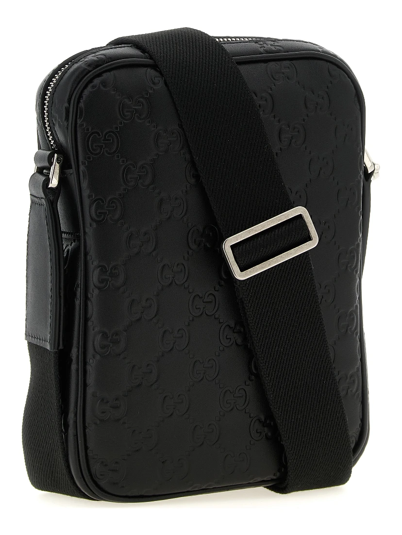 Black Calfskin Crossbody Bag