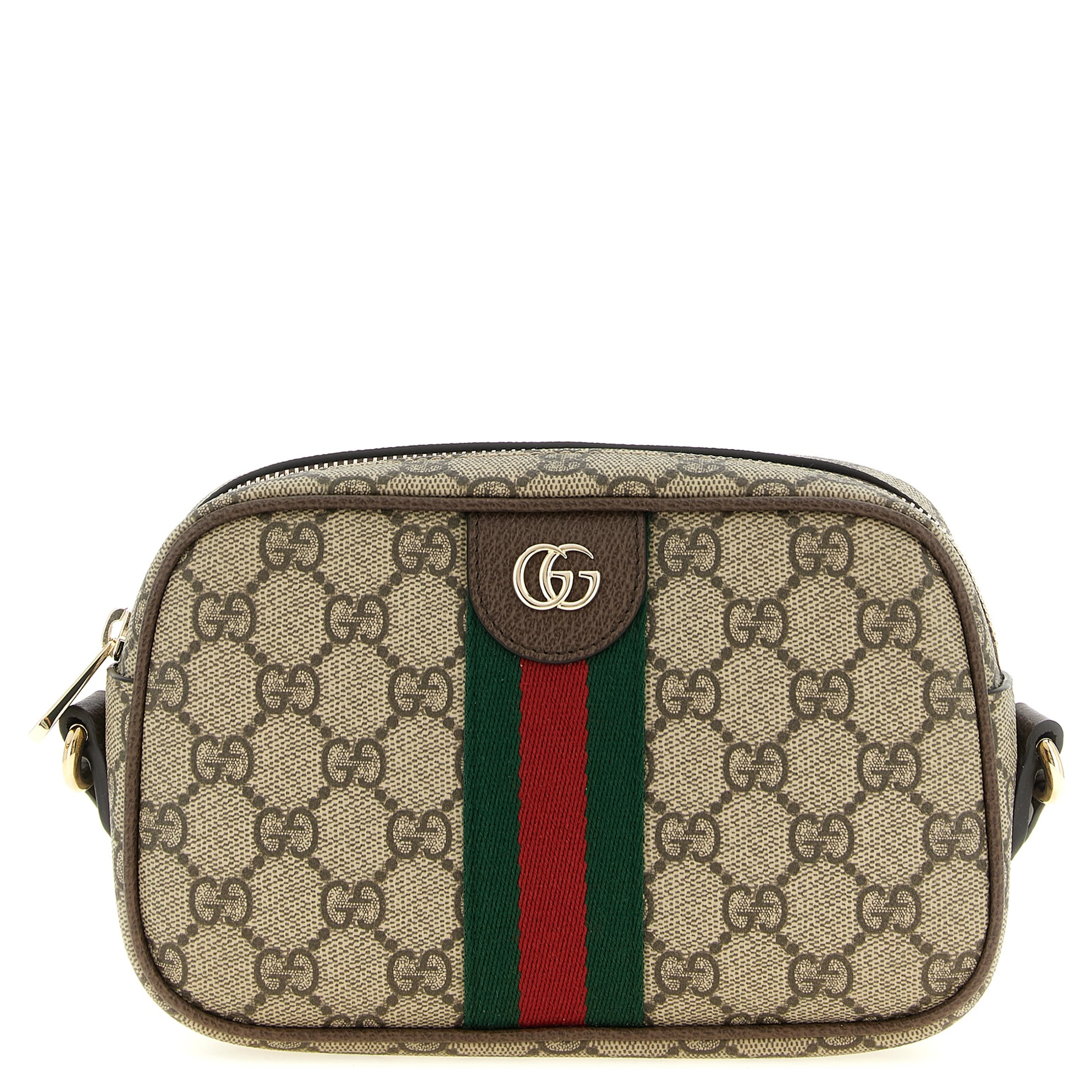 Brown Polyethylene Crossbody Bag