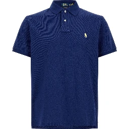 Blue Cotton Polo Shirt