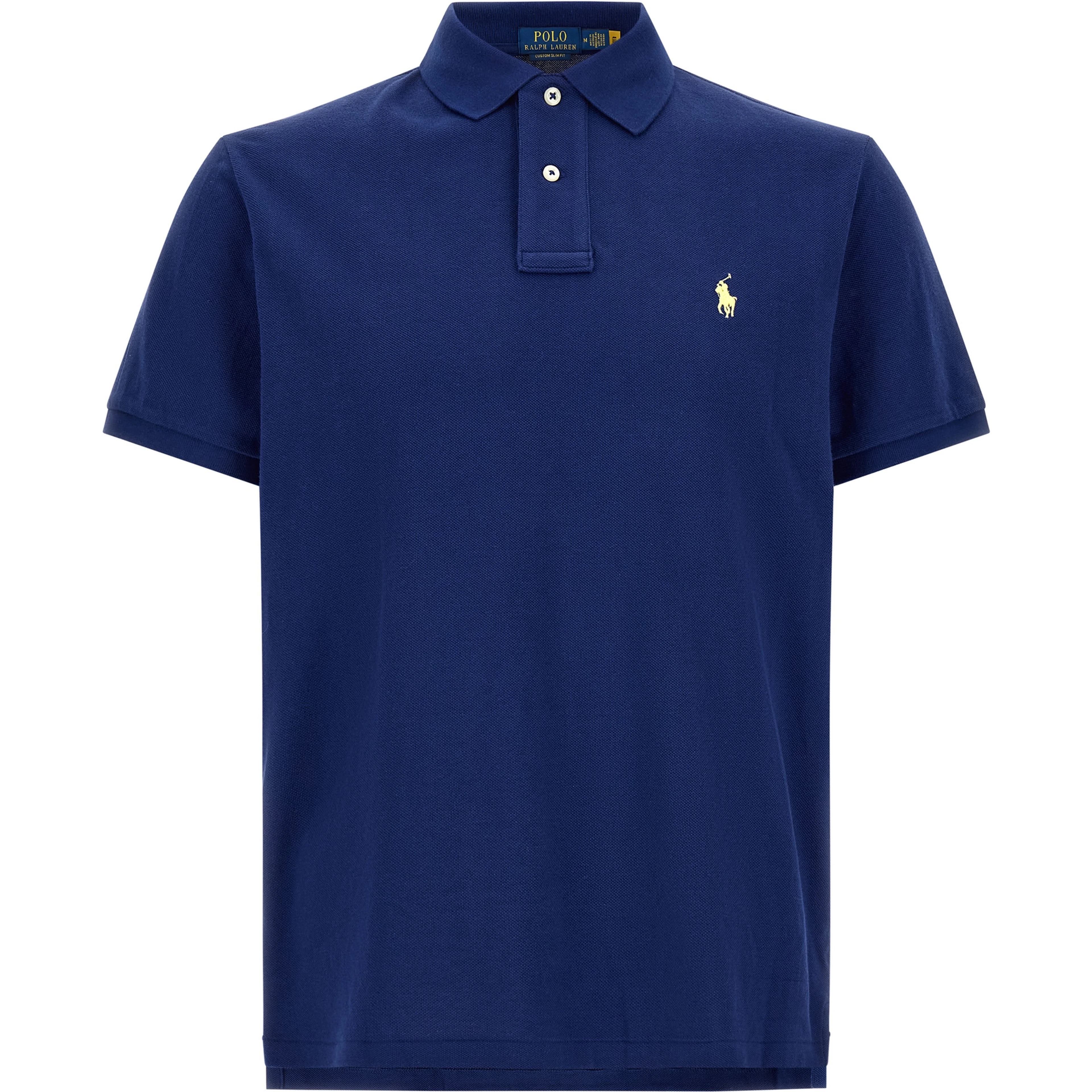 Blue Cotton Polo Shirt