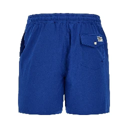 Blue Polyester Swim Shorts