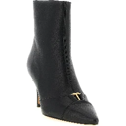 Black Leather Ankle Boots