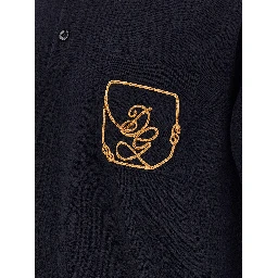 Blue Virgin Wool Polo Shirt