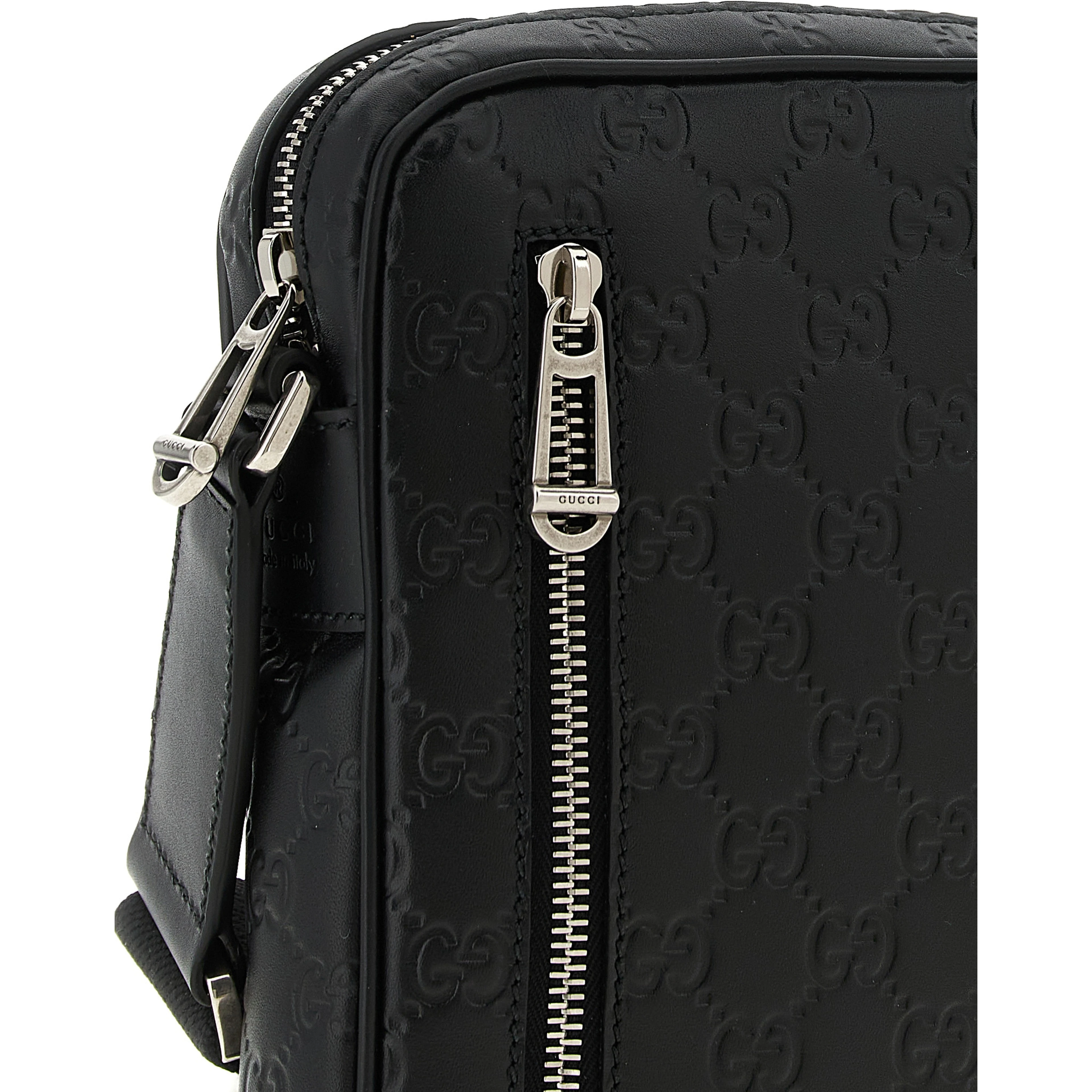 Black Calfskin Crossbody Bag