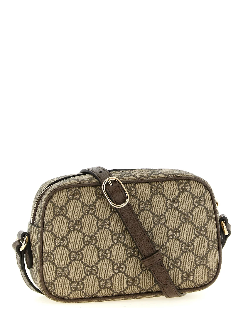 Brown Polyethylene Crossbody Bag