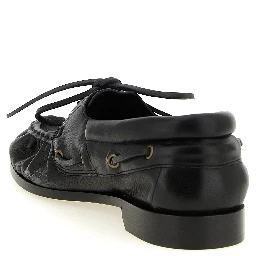 Black Calfskin Slip-On Loafers