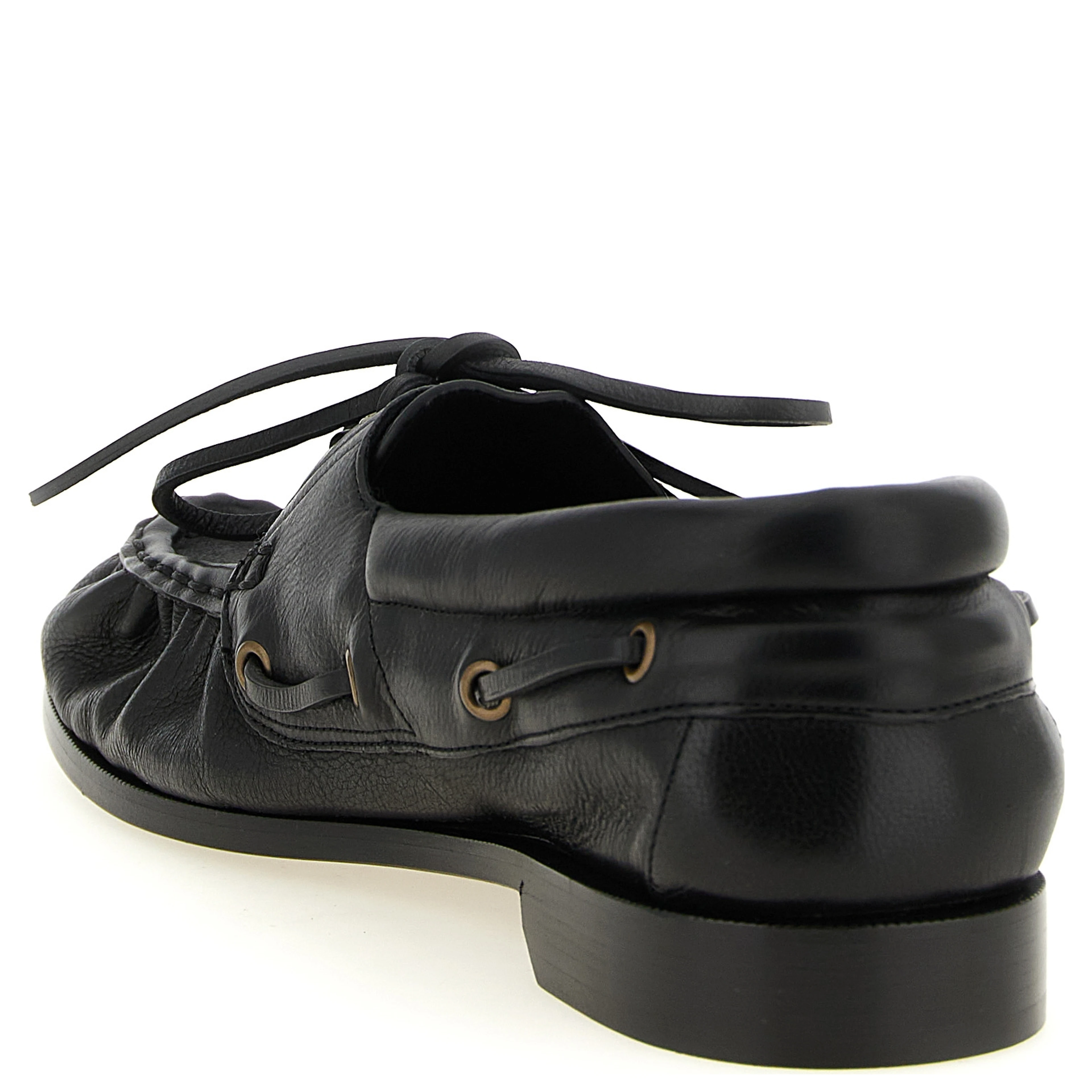 Black Calfskin Slip-On Loafers