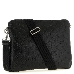 Black Calfskin Crossbody Bag