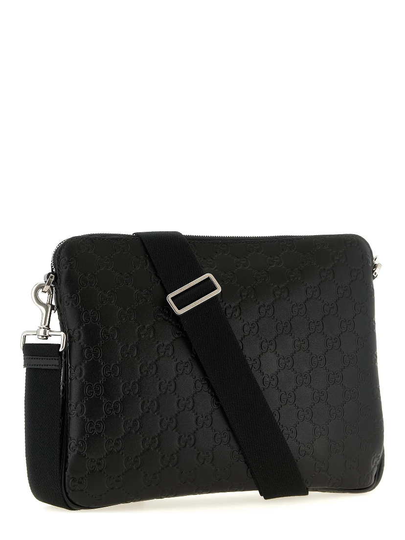 Black Calfskin Crossbody Bag