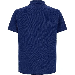 Blue Cotton Polo Shirt