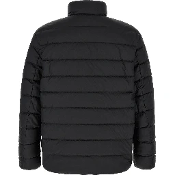 Black Polyester Full-Length Jacket
