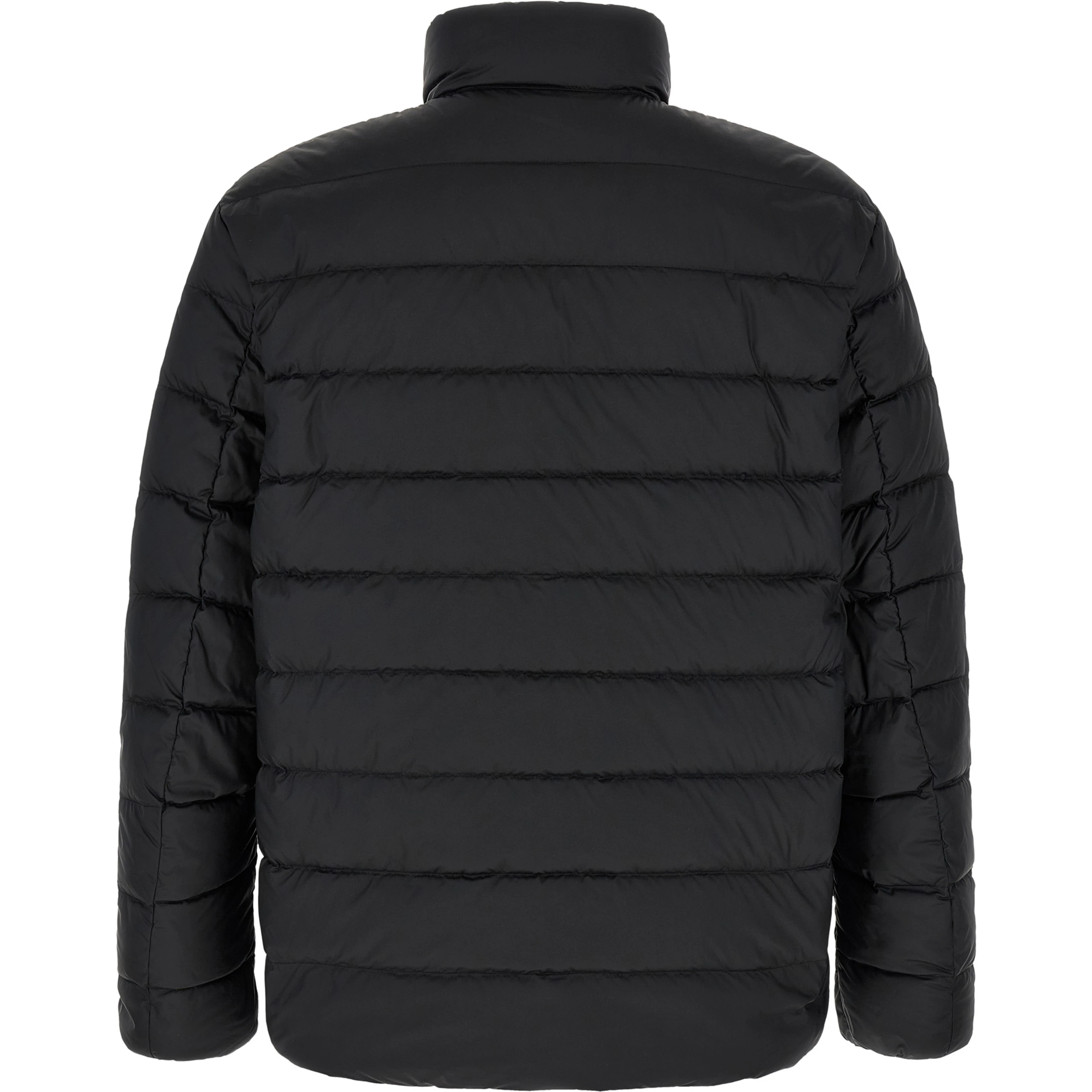 Black Polyester Full-Length Jacket