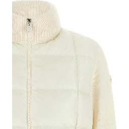 White Virgin Wool Full-Length Jacket