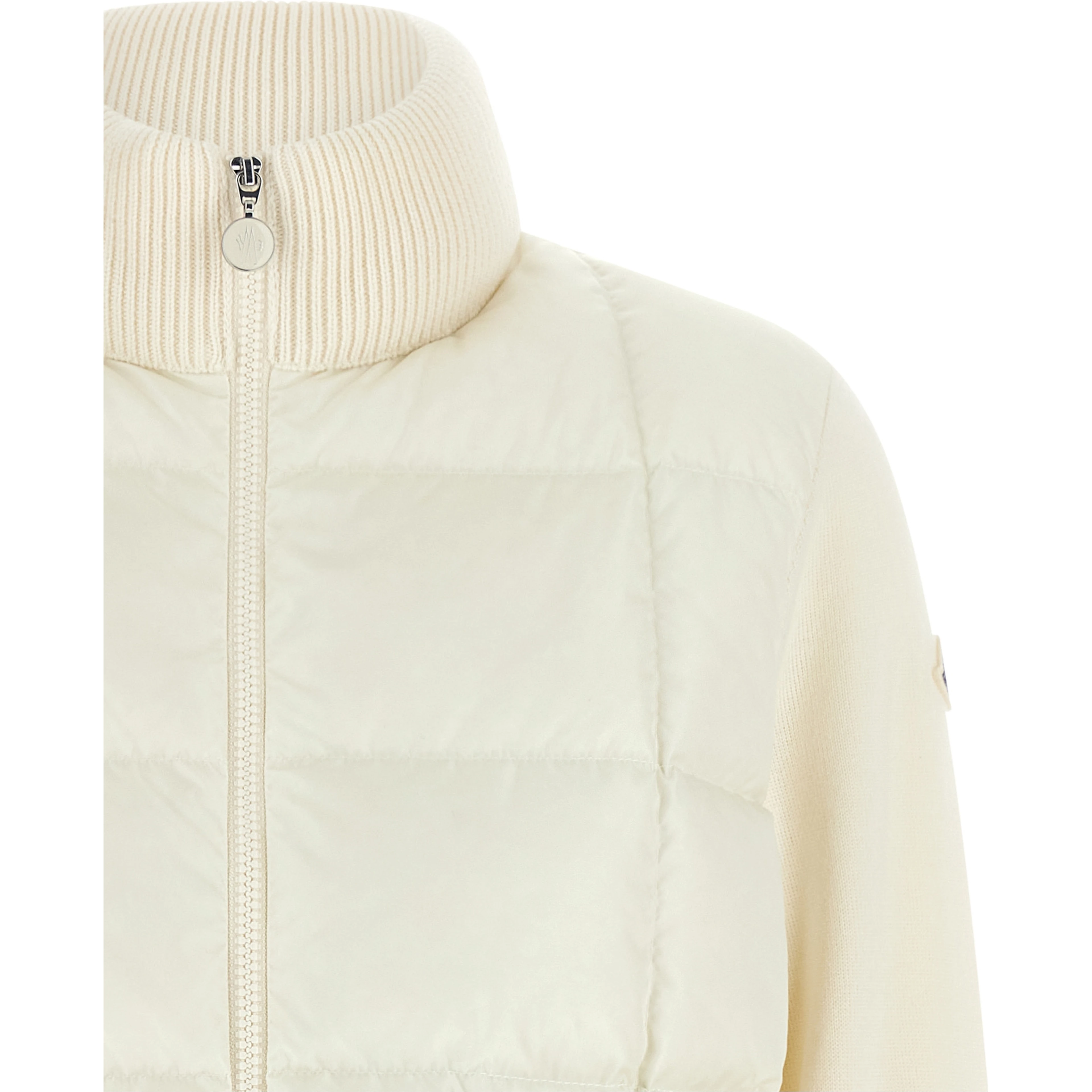 White Virgin Wool Full-Length Jacket