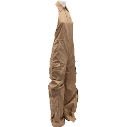 Women Beige Jumpsuit with an open back