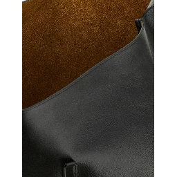 Black Calfskin Shoulder Bag