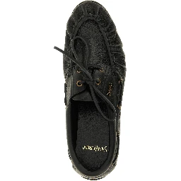 Black Calfskin Slip-On Loafers