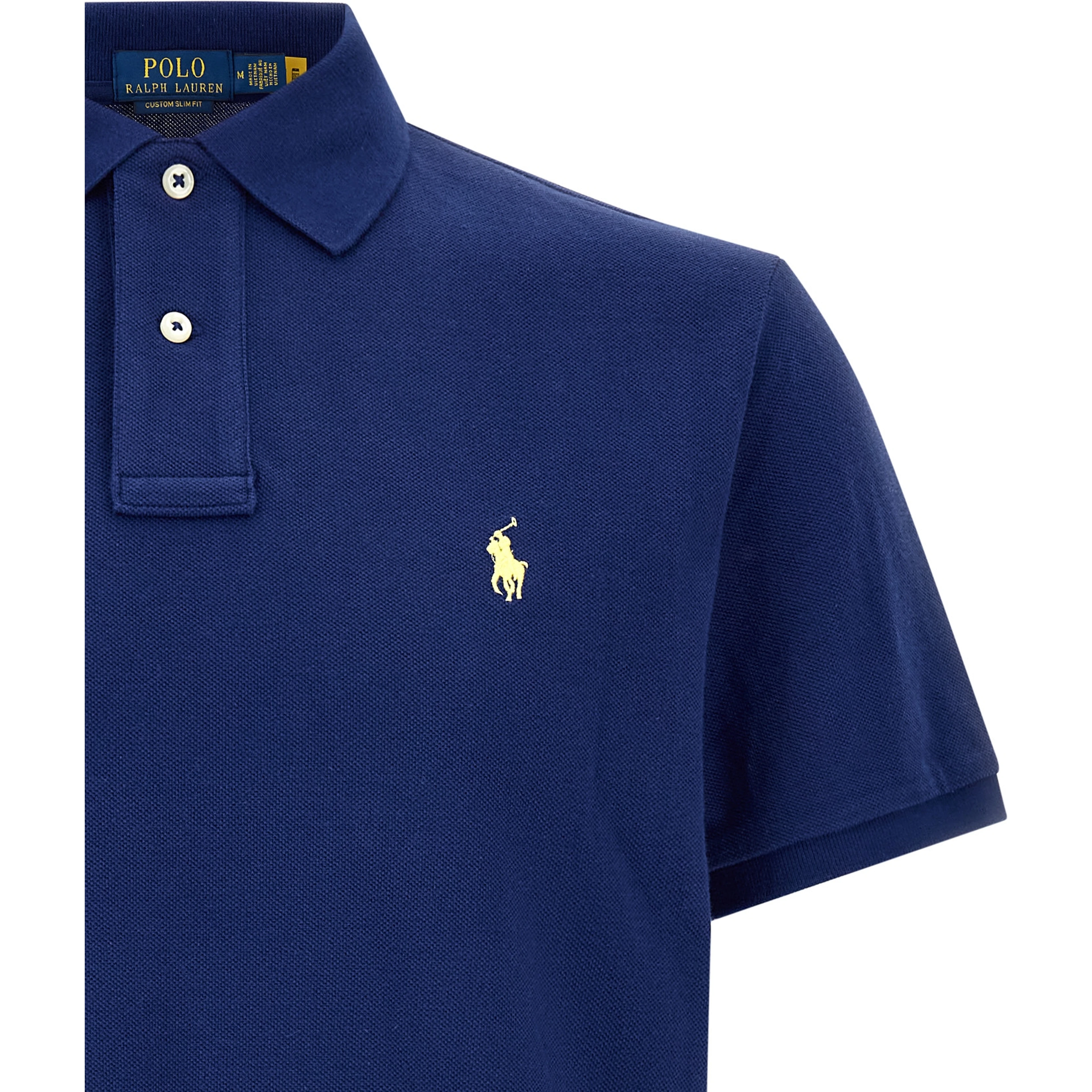 Blue Cotton Polo Shirt