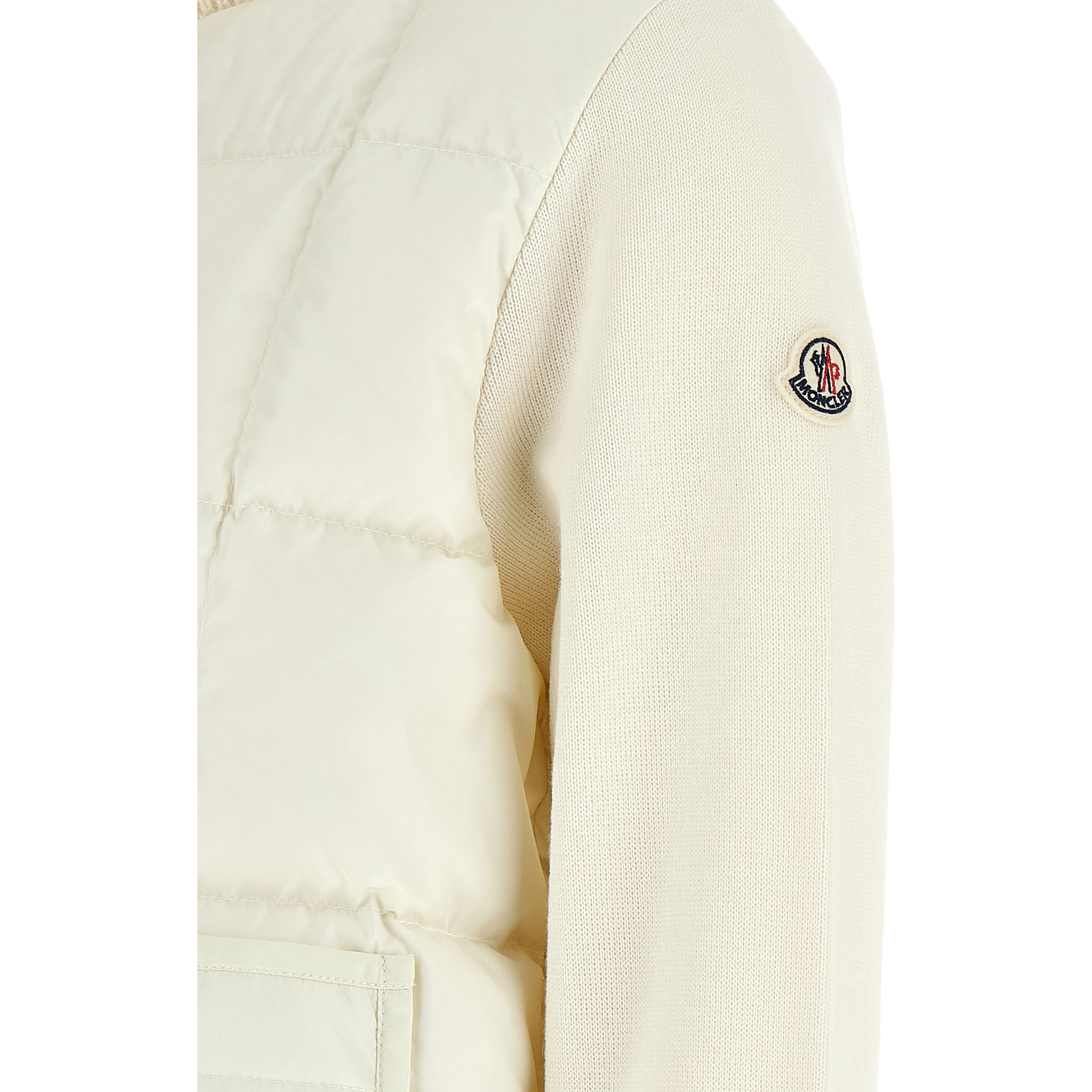 White Virgin Wool Full-Length Jacket