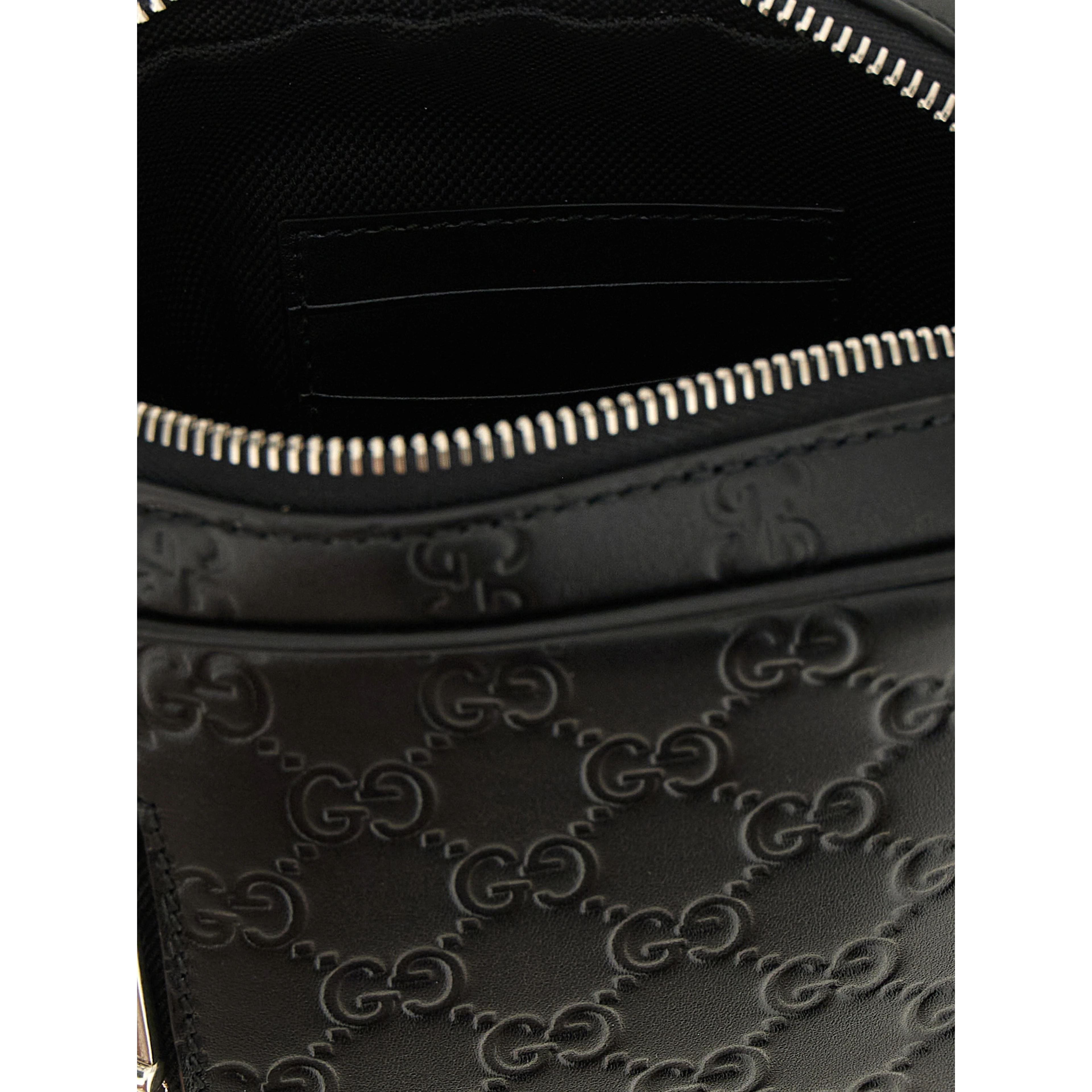 Black Calfskin Crossbody Bag
