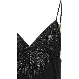 Black Viscose Tank Tops