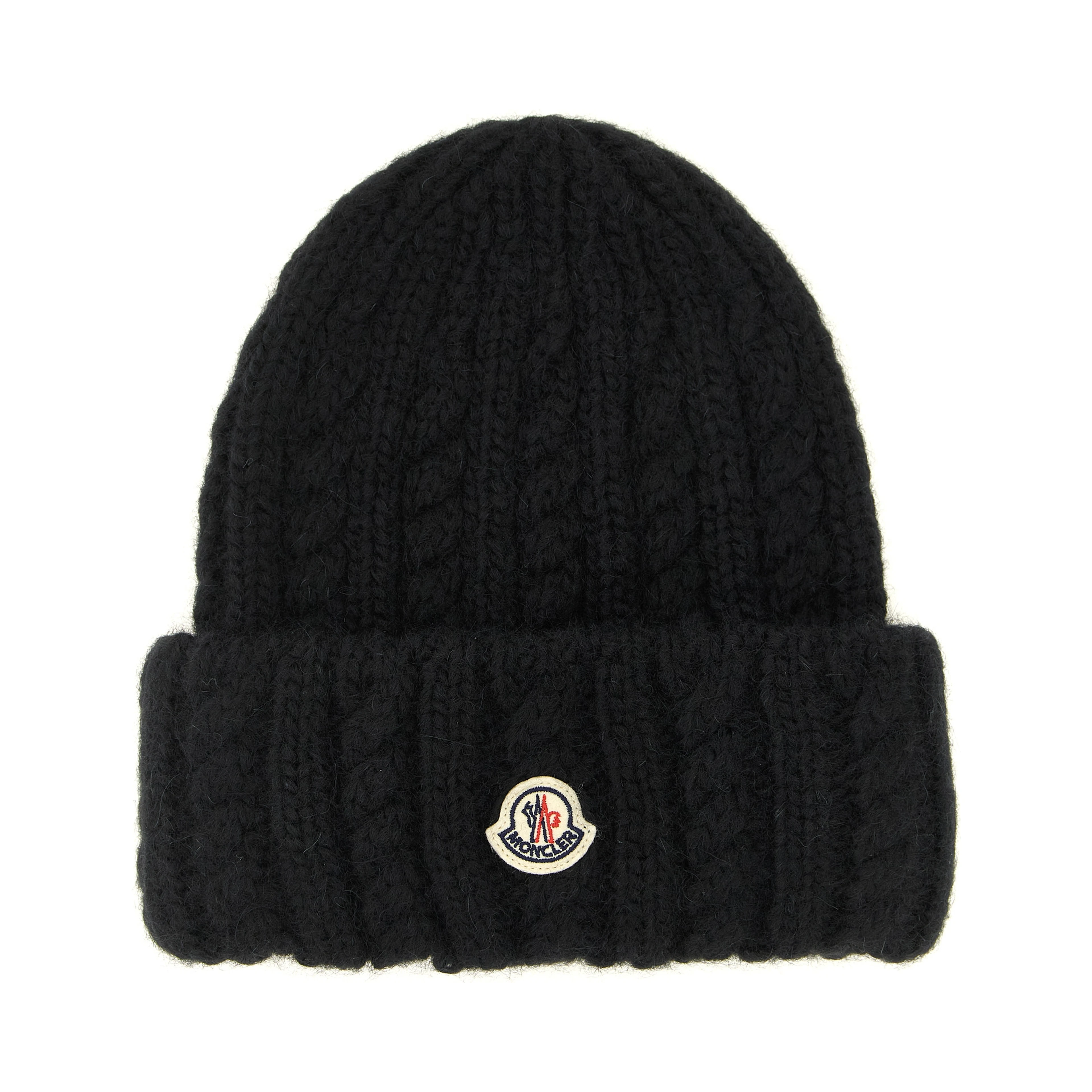 Black Alpaca Leather Beanie