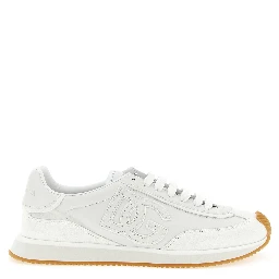 White Calfskin Low Top Sneakers