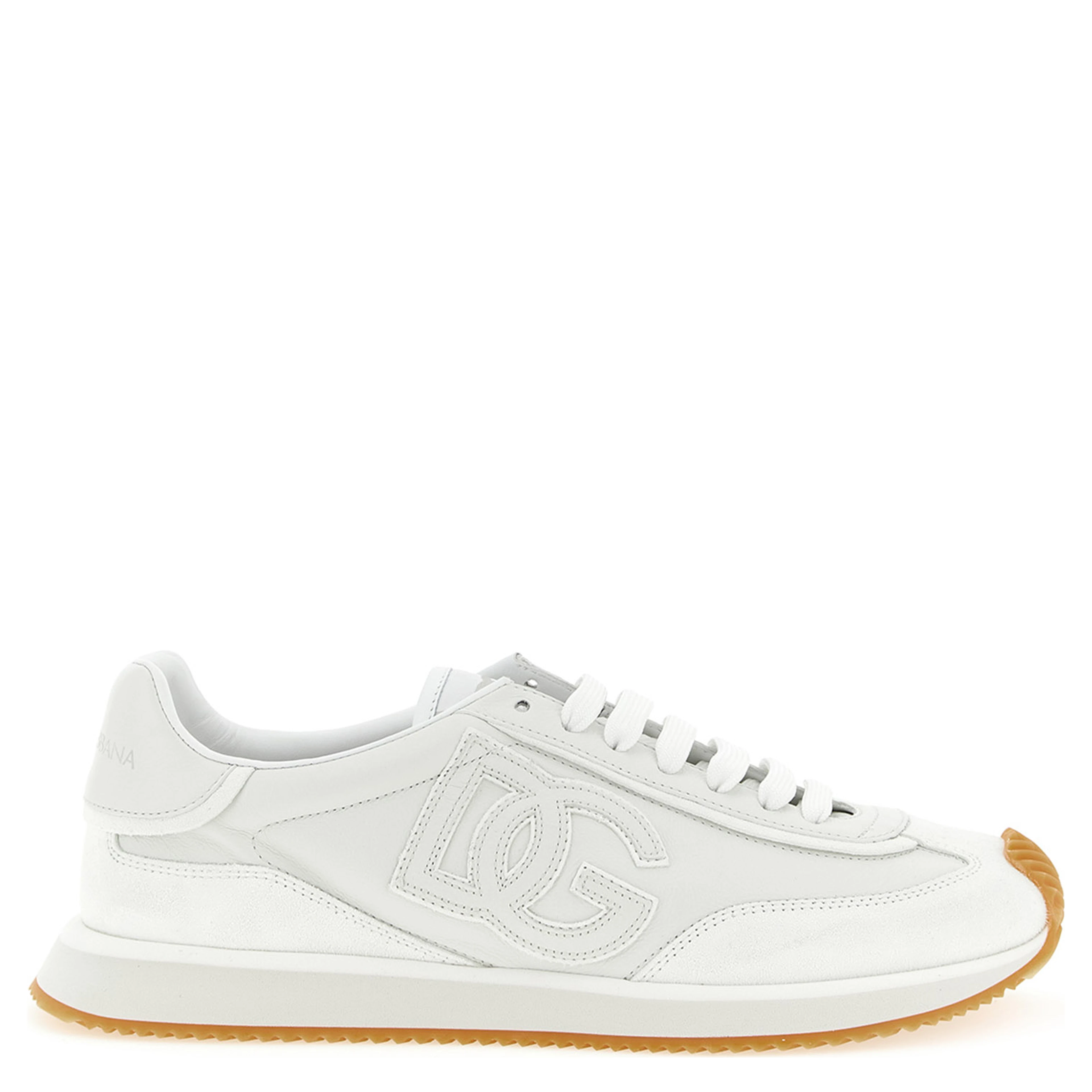 White Calfskin Low Top Sneakers