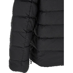 Black Polyester Full-Length Jacket