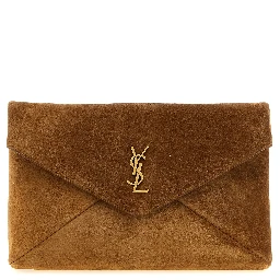Brown Calfskin Clutch Bag