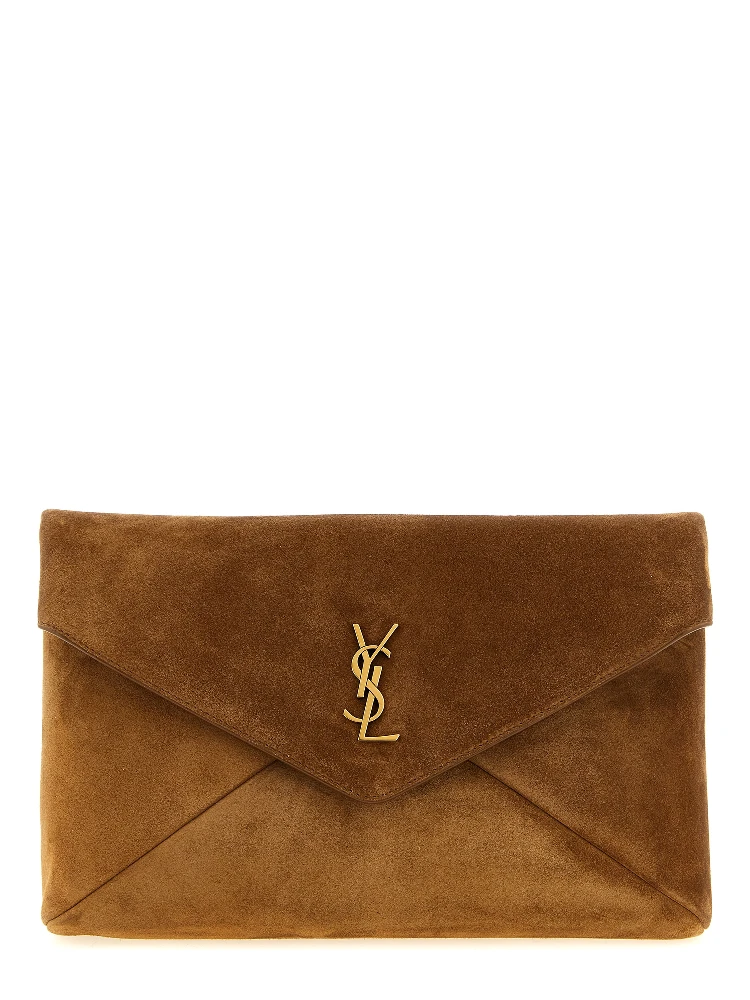 Brown Calfskin Clutch Bag