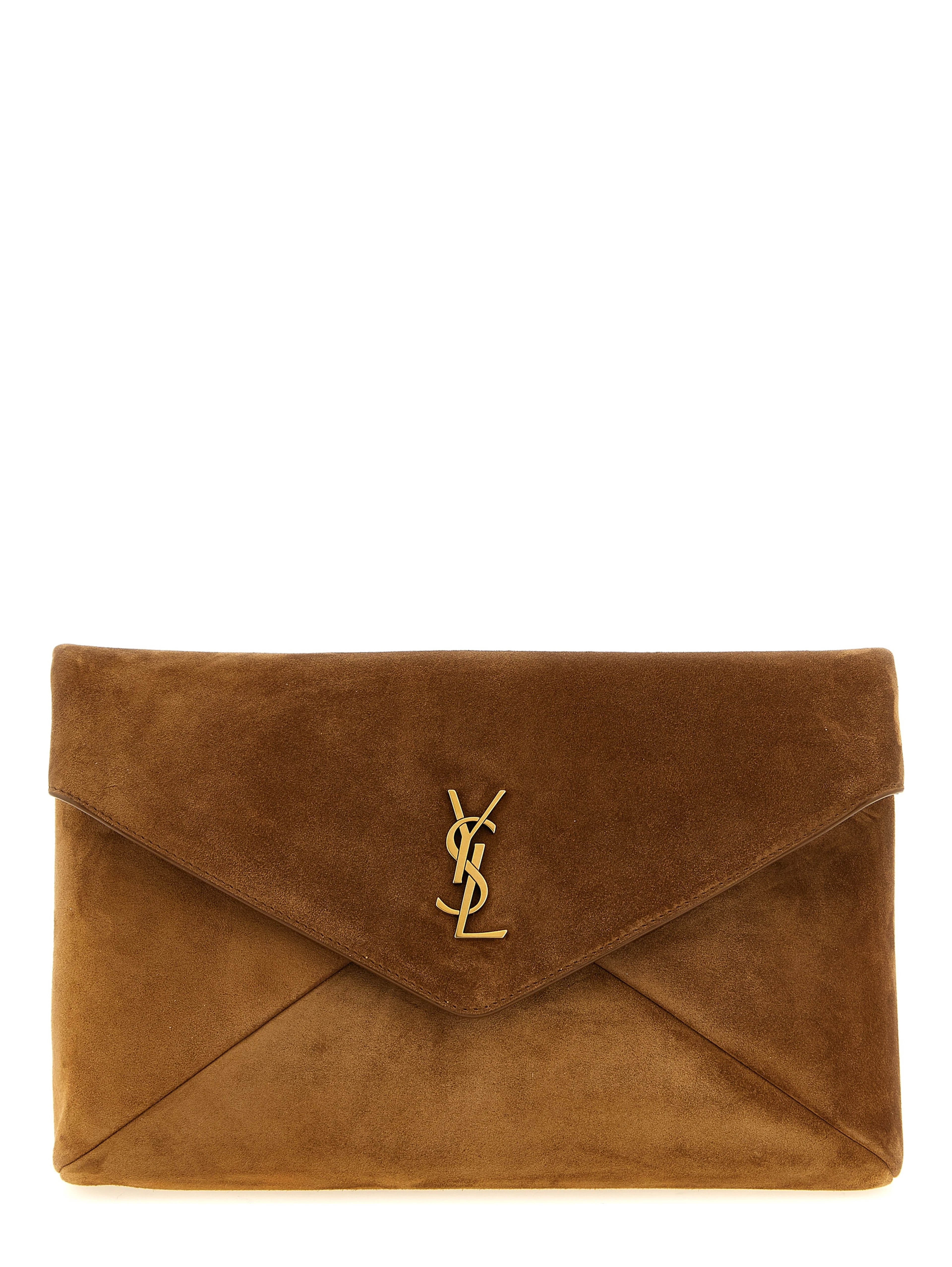 Brown Calfskin Clutch Bag