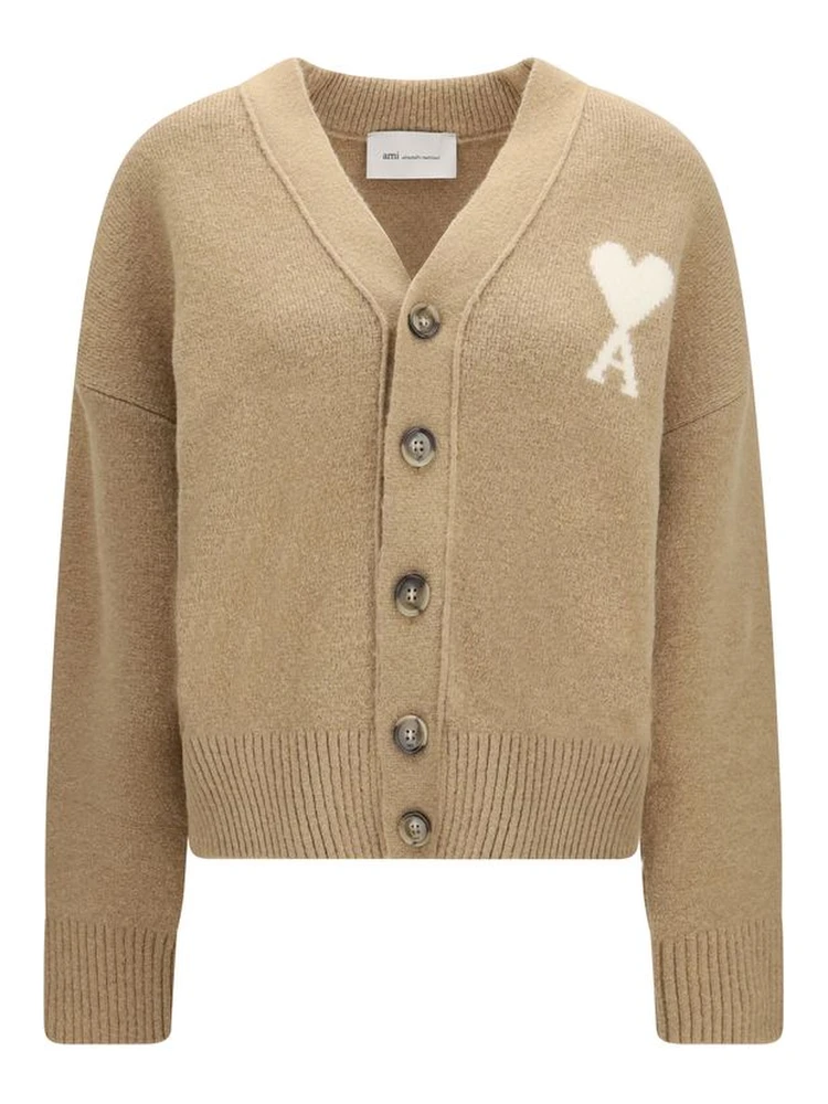 Beige Alpaca Vicugna Pacos Cardigan