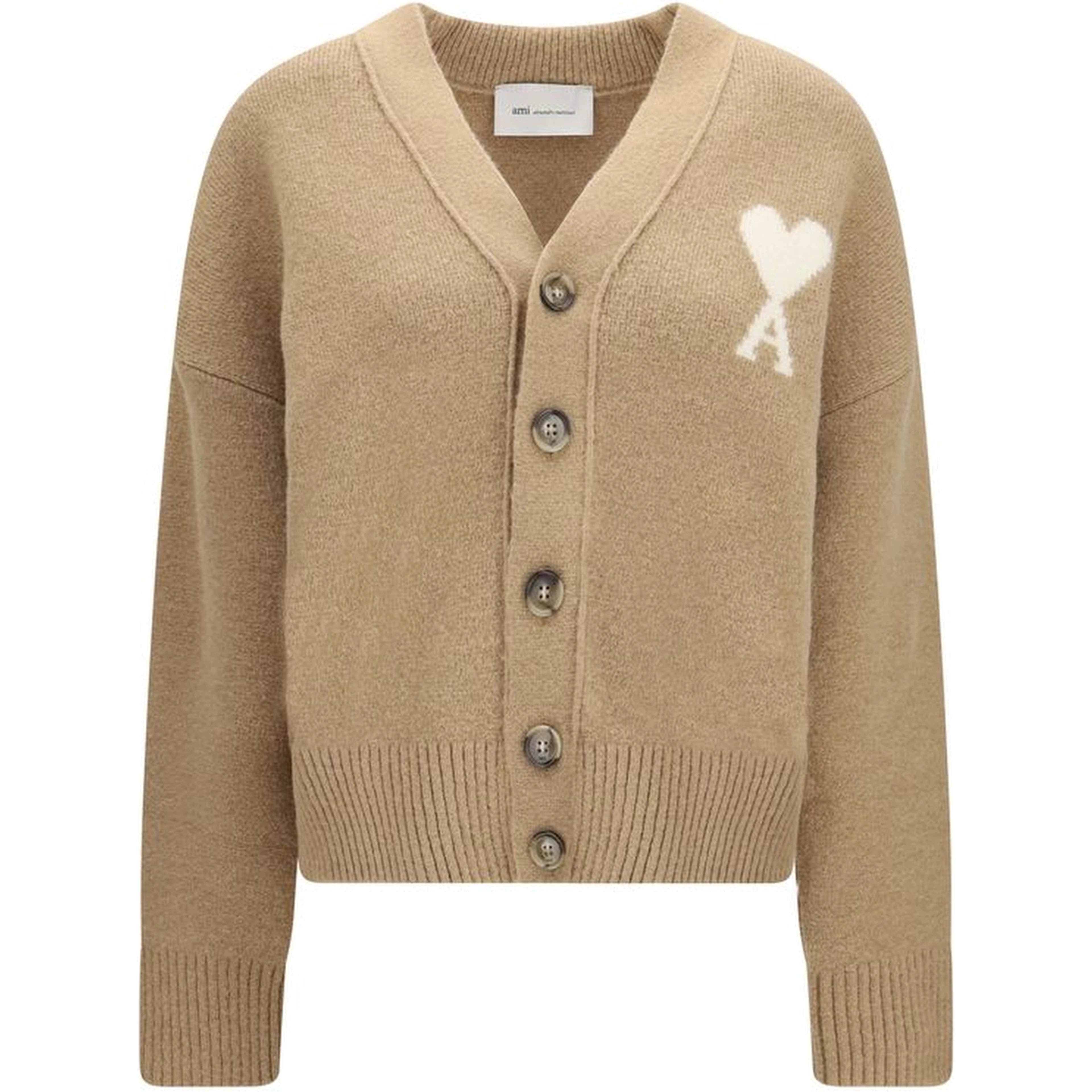 Beige Alpaca Vicugna Pacos Cardigan